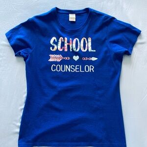 Blue School Counselor Kids T-Shirt
